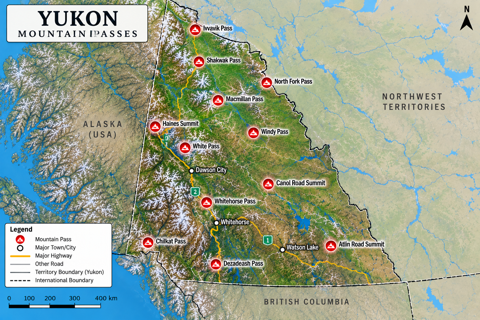 Yukon Territory (Dempster Hwy) Map